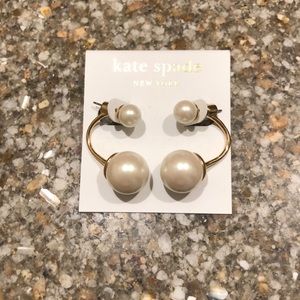 Kate Spade pearl and gold earrings NWT